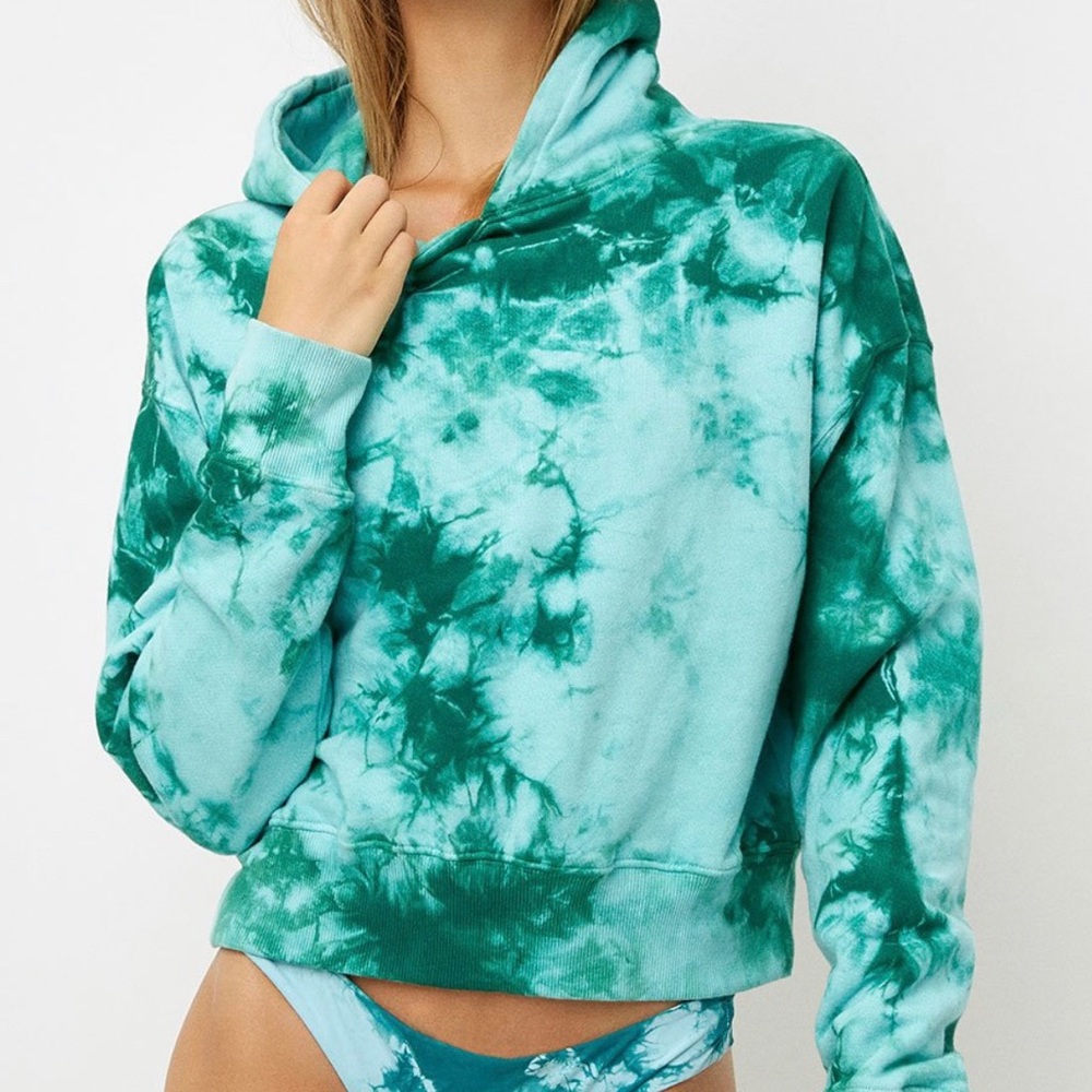 Frankies Bikinis Burl Hoodie - Emerald
